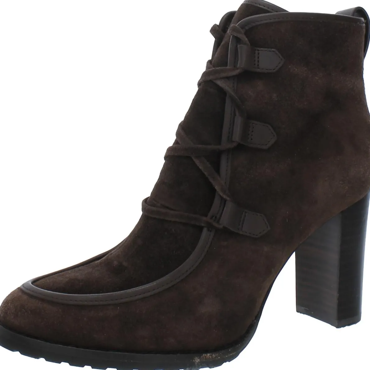 Mabel Suede Lace-Up Booties