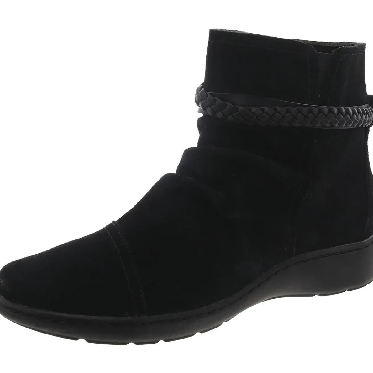 CORA BRAIDBOOT Suede Comfy Ankle Boots