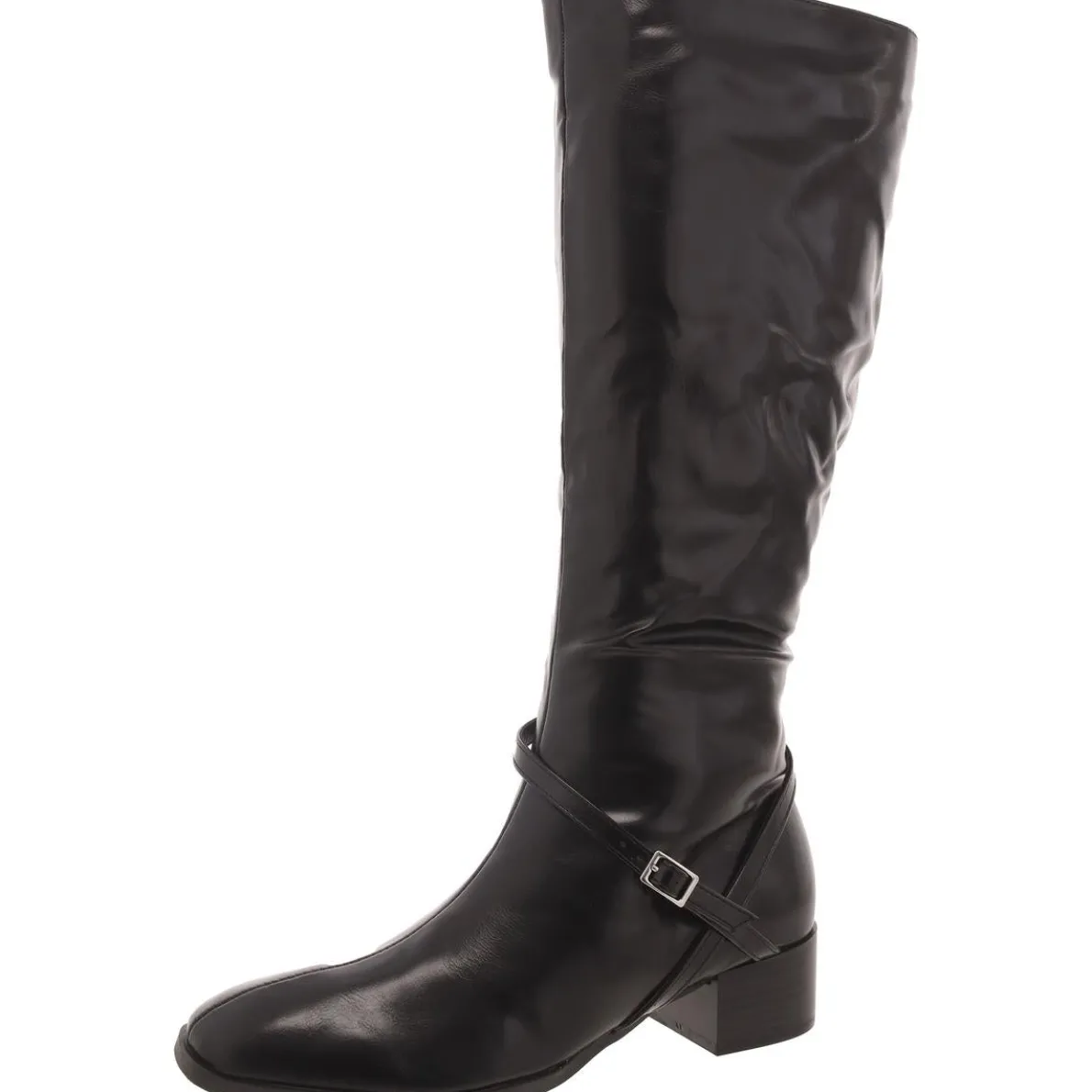 Faux leather Solid Knee-High Boots