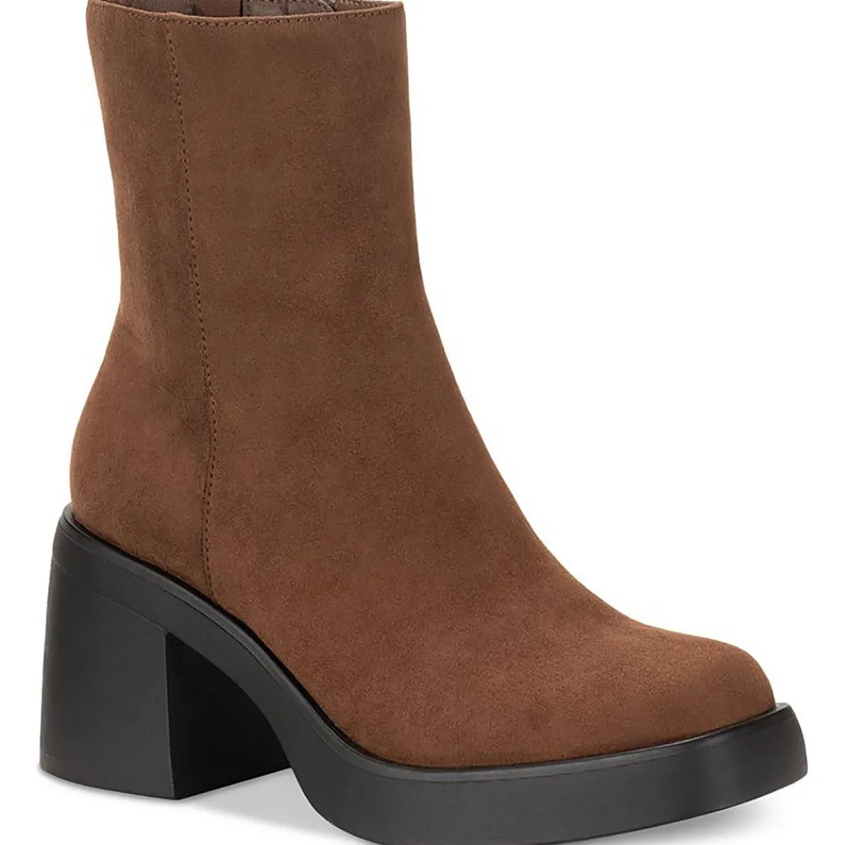 TIANNAA Faux Suede Round toe Booties
