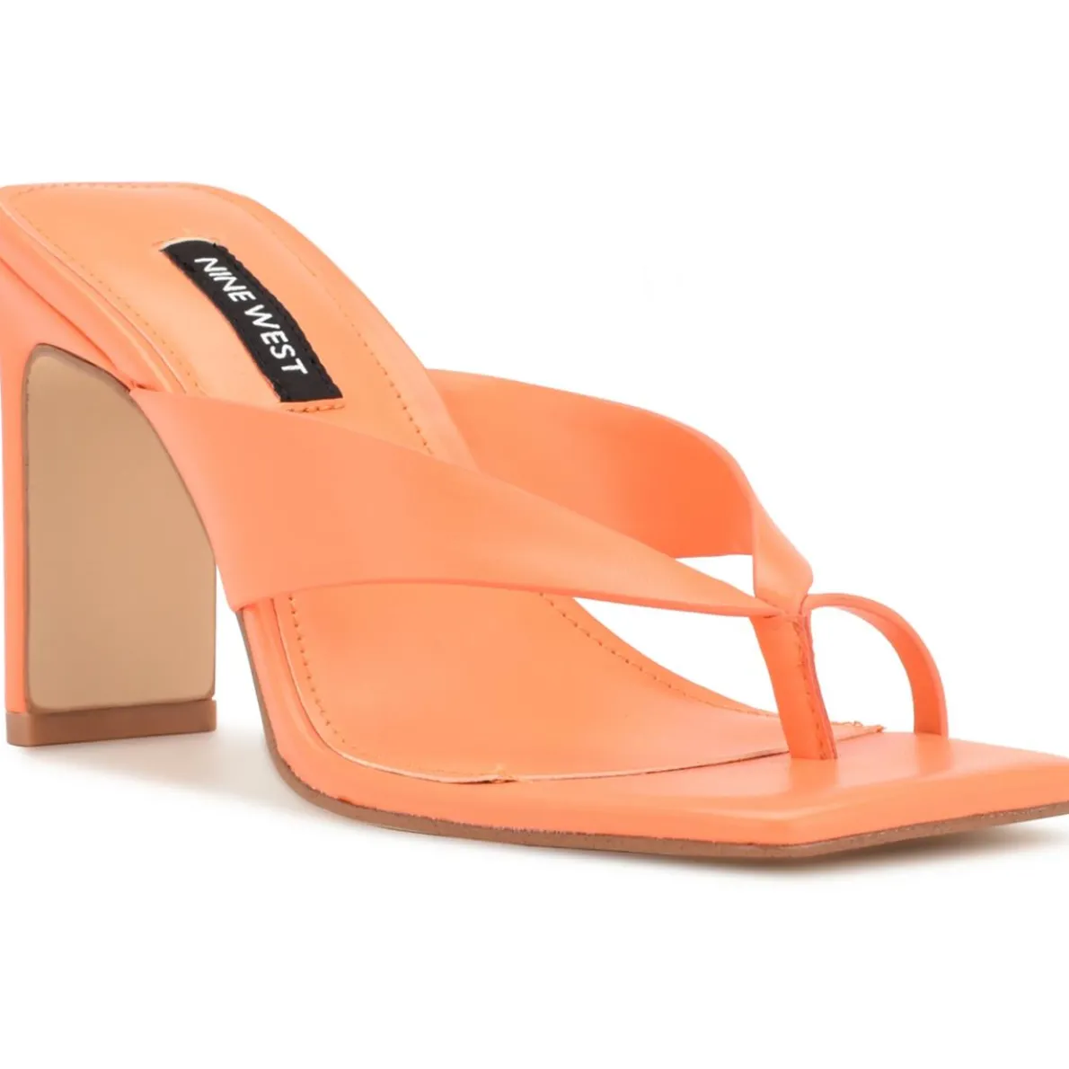 Durlife 3 Faux Leather Square Toe Heels