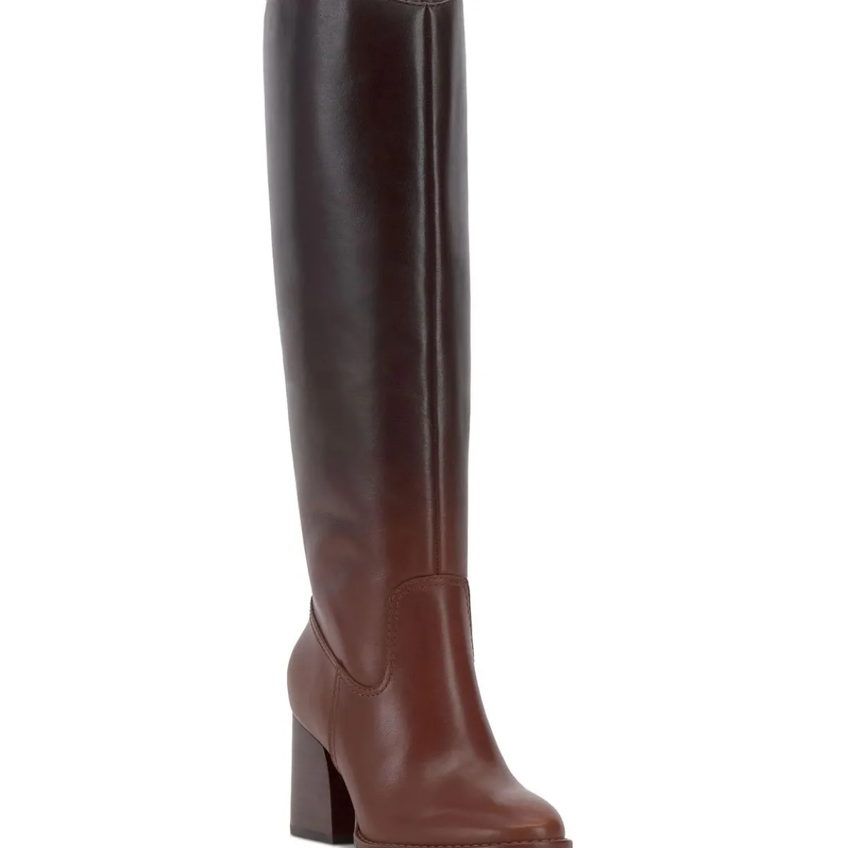 Leila Wide Calf Leather Knee-High Boots