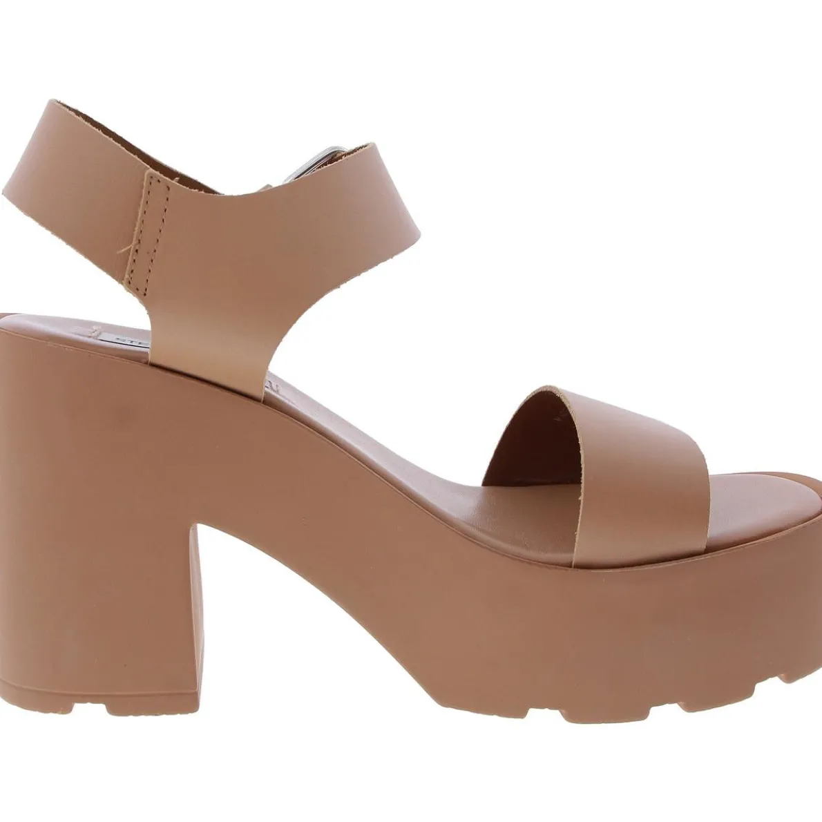 Vesta Buckle Faux Leather Platform Sandals