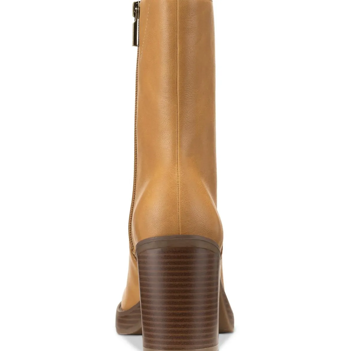 Denverr Faux Leather Stacked Mid-Calf Boots