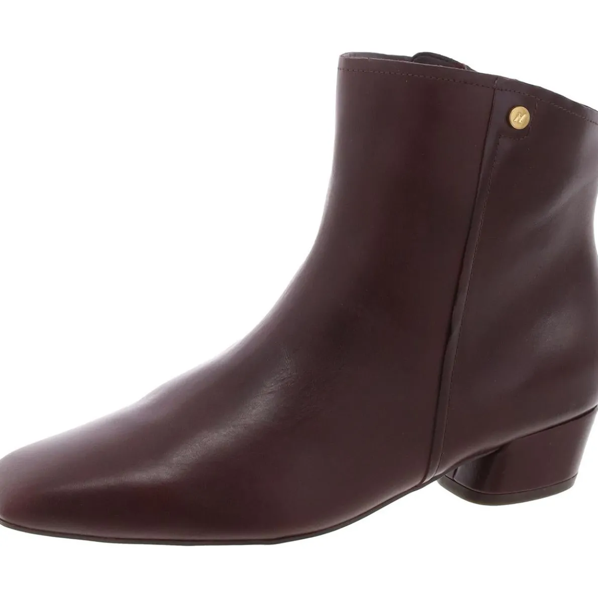 Raffee Leather Square Toe Booties