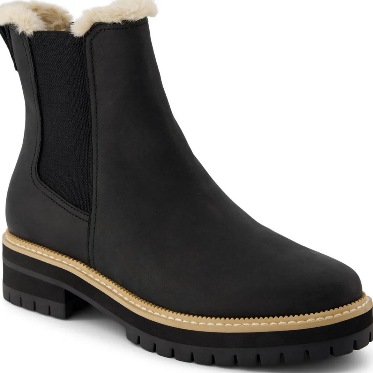 BENNET Faux Fur Lined Leather Booties