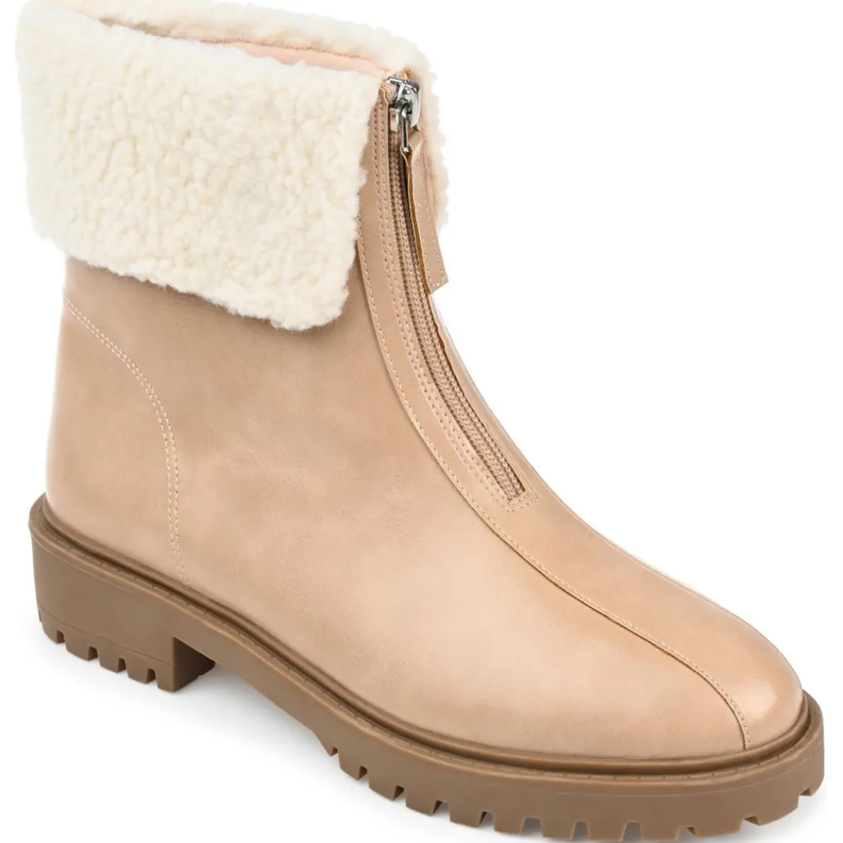 Fynn Faux Leather Ankle Booties