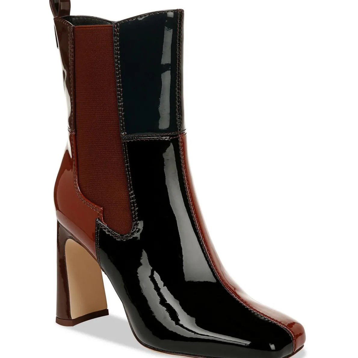 ELLE Stretch Leather Mid-Calf Boots