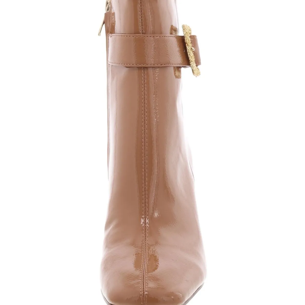 Corinne Patent Pebbled Ankle Boots