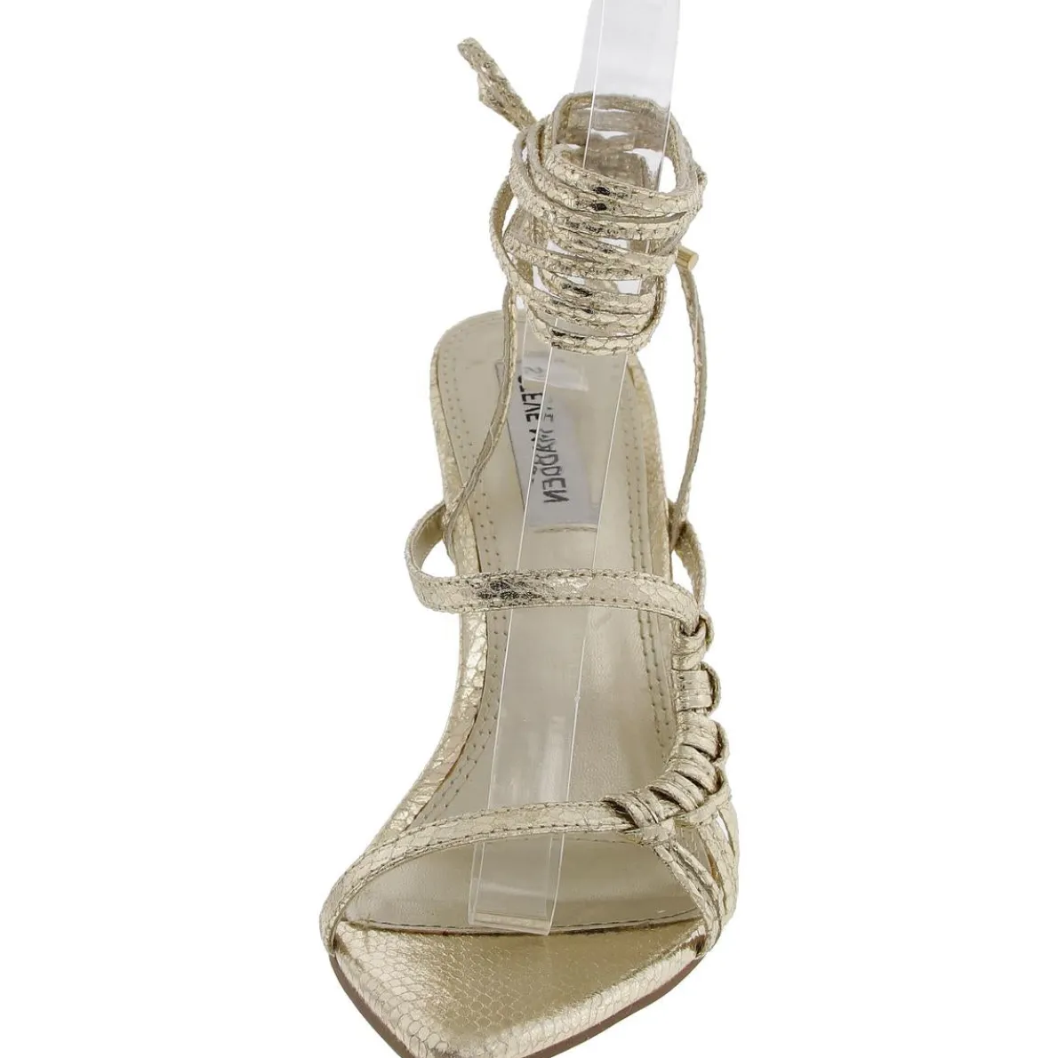 Whitney Metallic Faux Leather Ankle Strap