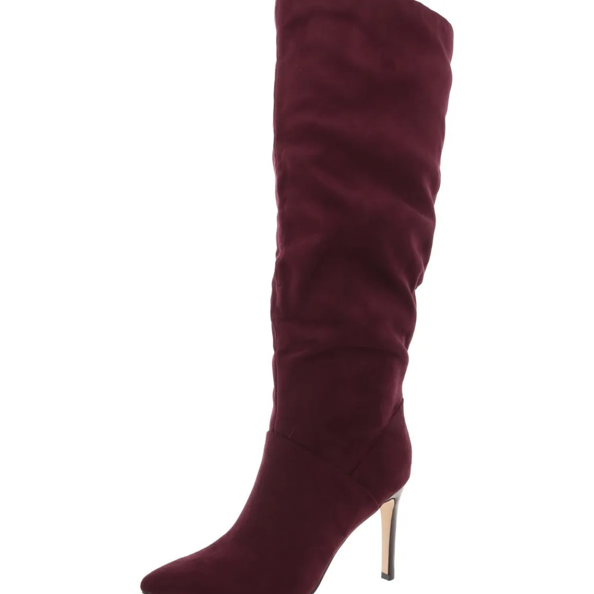 Perino Zipper Faux Suede Knee-High Boots