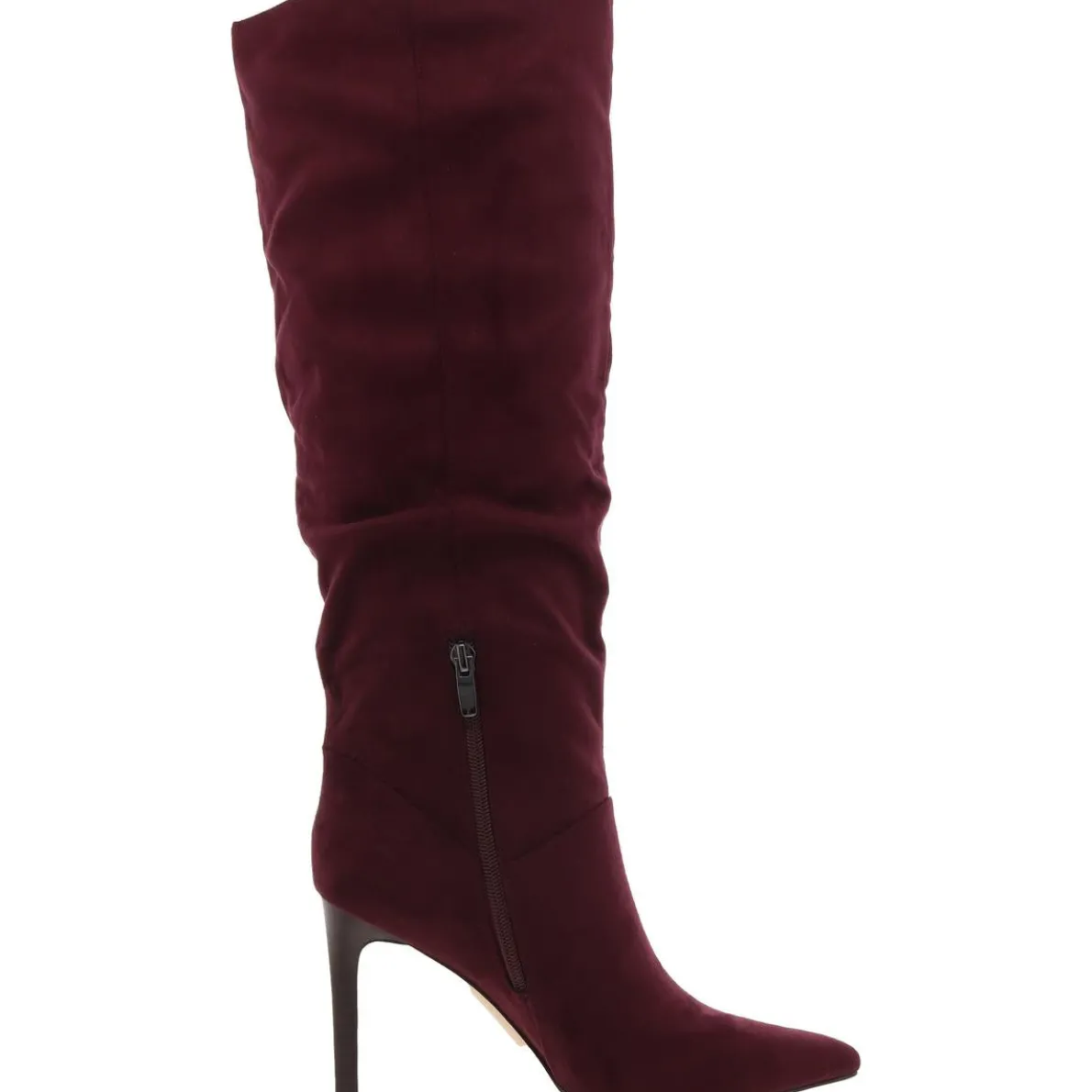 Perino Zipper Faux Suede Knee-High Boots
