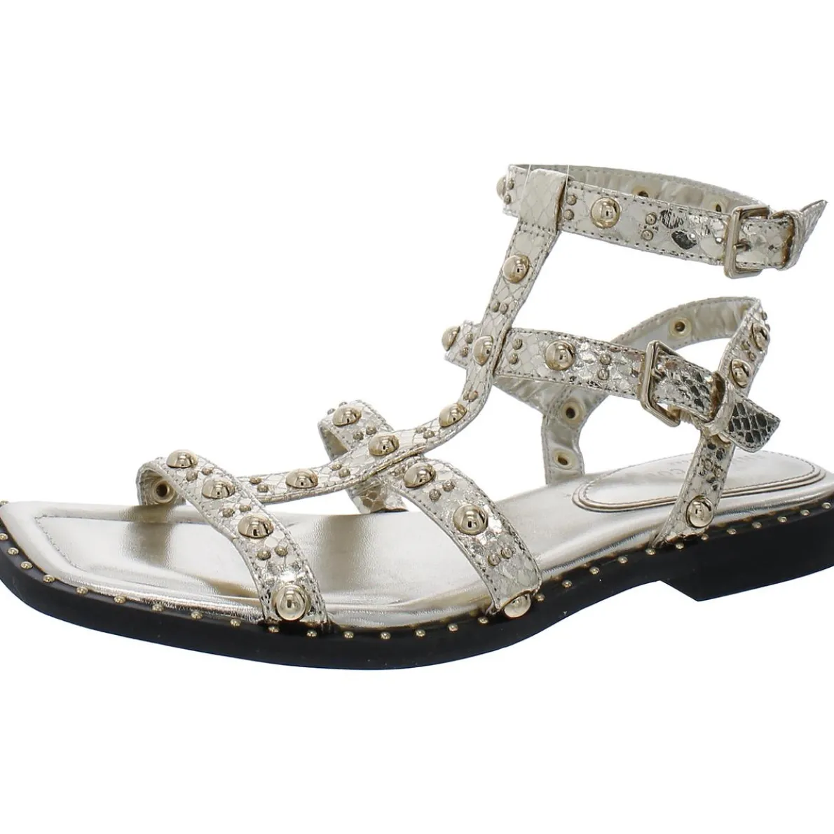 Ruby Faux Leather Caged Slingback Sandals