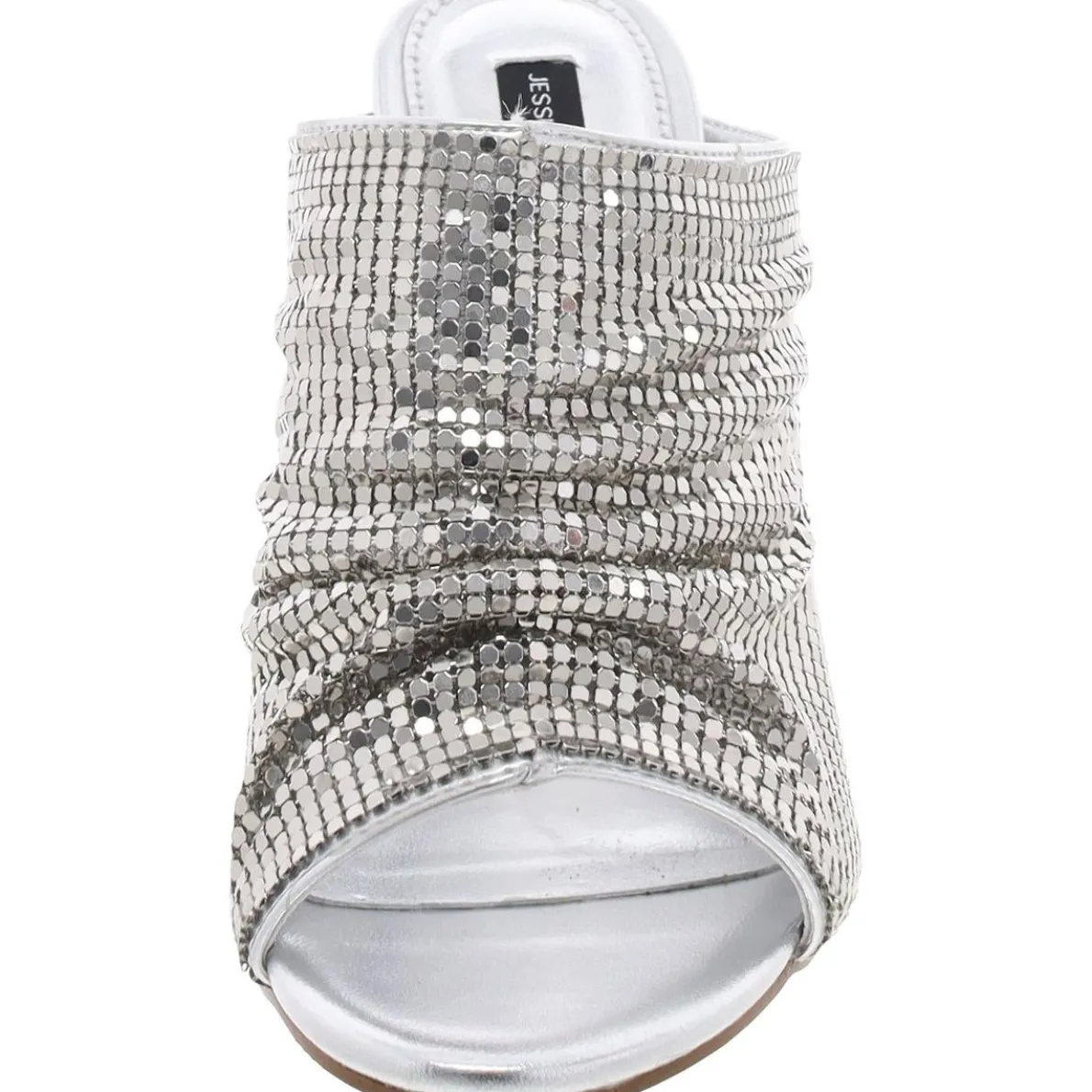 Adrienne Metal Chainmail Wedge Sandals