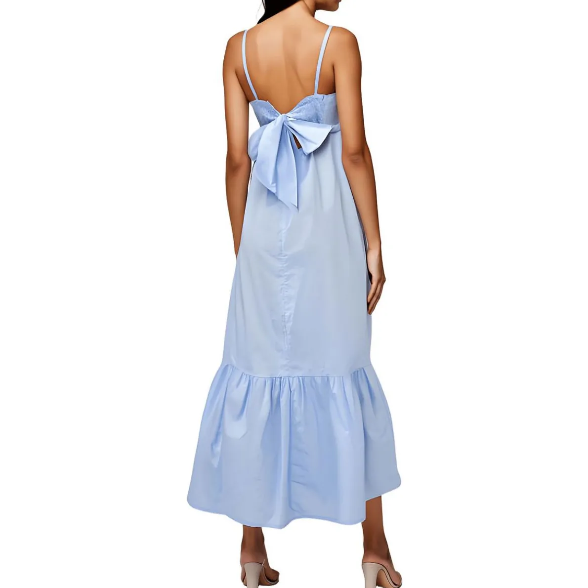 Tiered Cotton Midi Dress