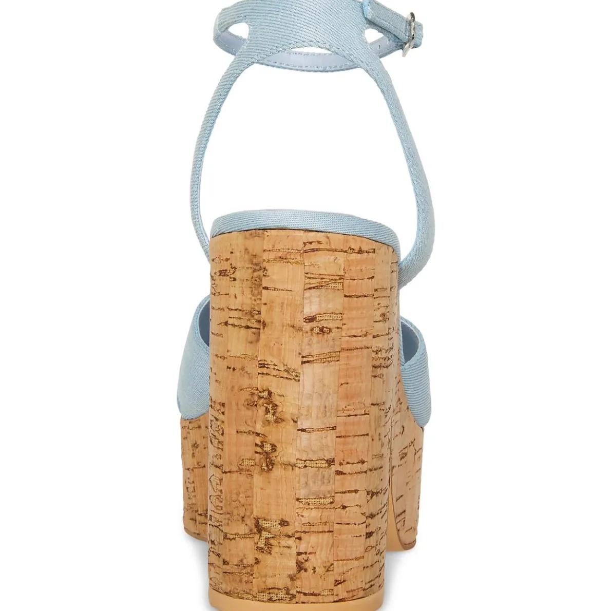 RIIO Canvas Ankle Strap Block Heel