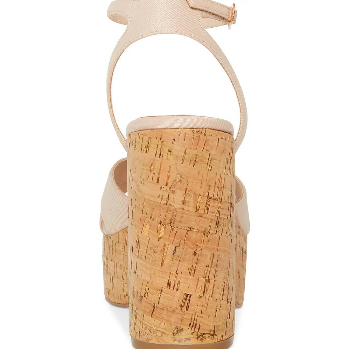 RIIO Canvas Ankle Strap Block Heel