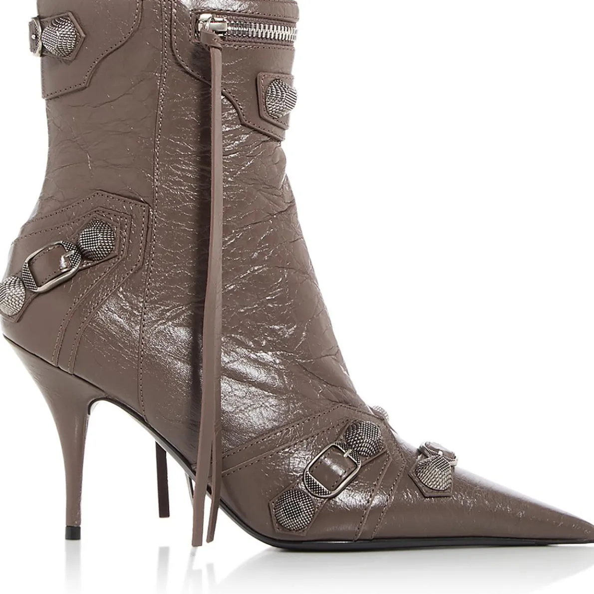 Cagole Bootie Embellished Leather Ankle Boots