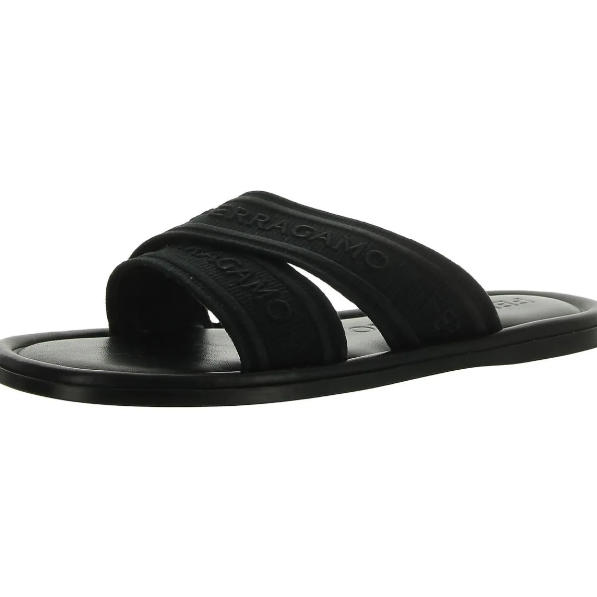 LAURENE LOGO Round toe Flat sandal Slide Sandals