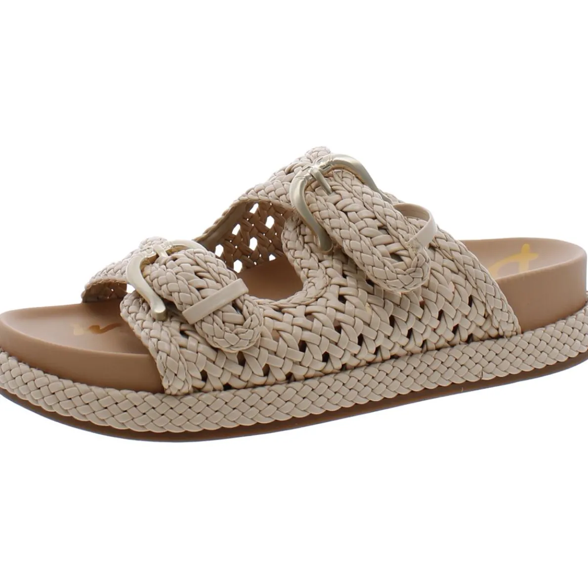Reid Faux Leather Slide Sandals