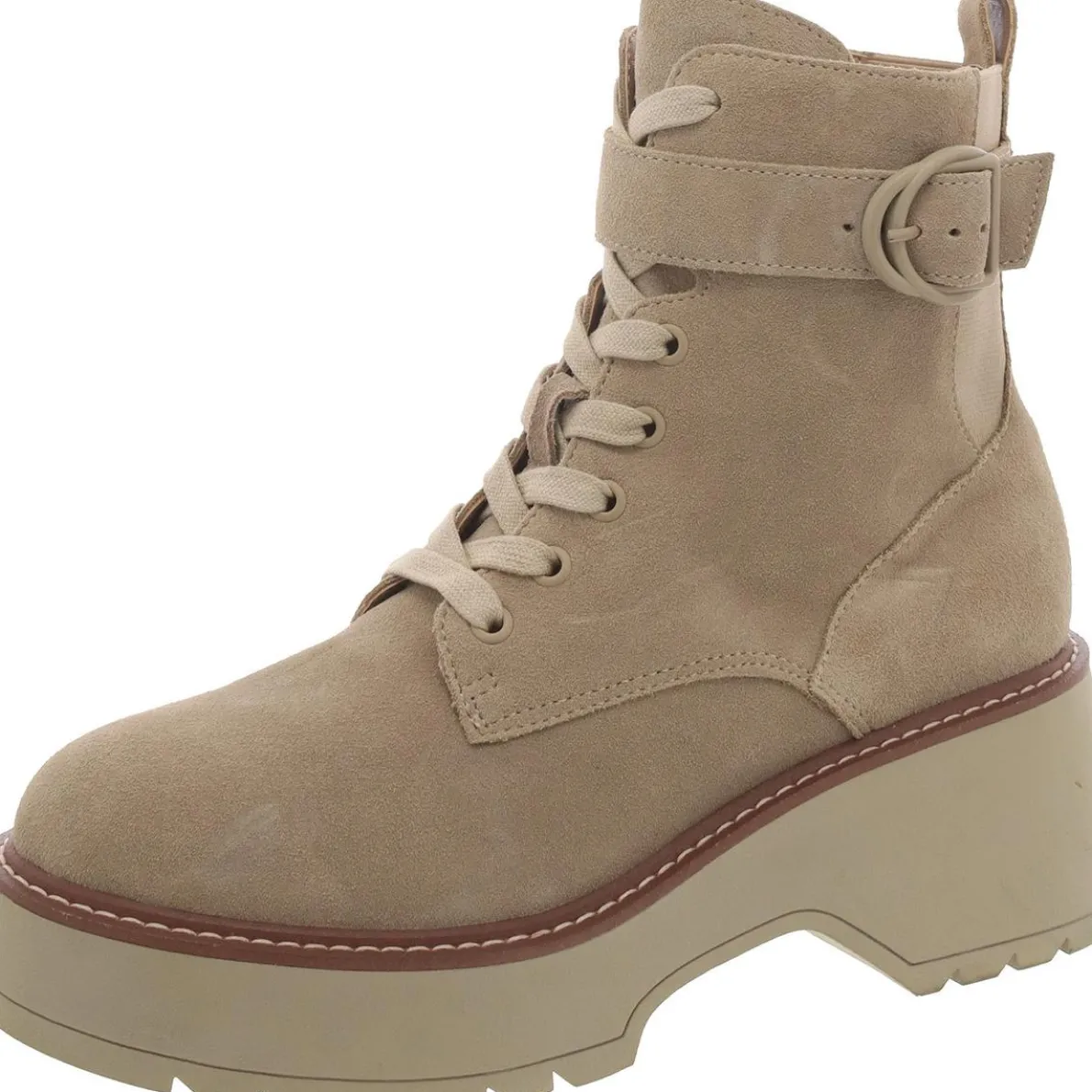 Goner Suede Round Toe Wedge Boots
