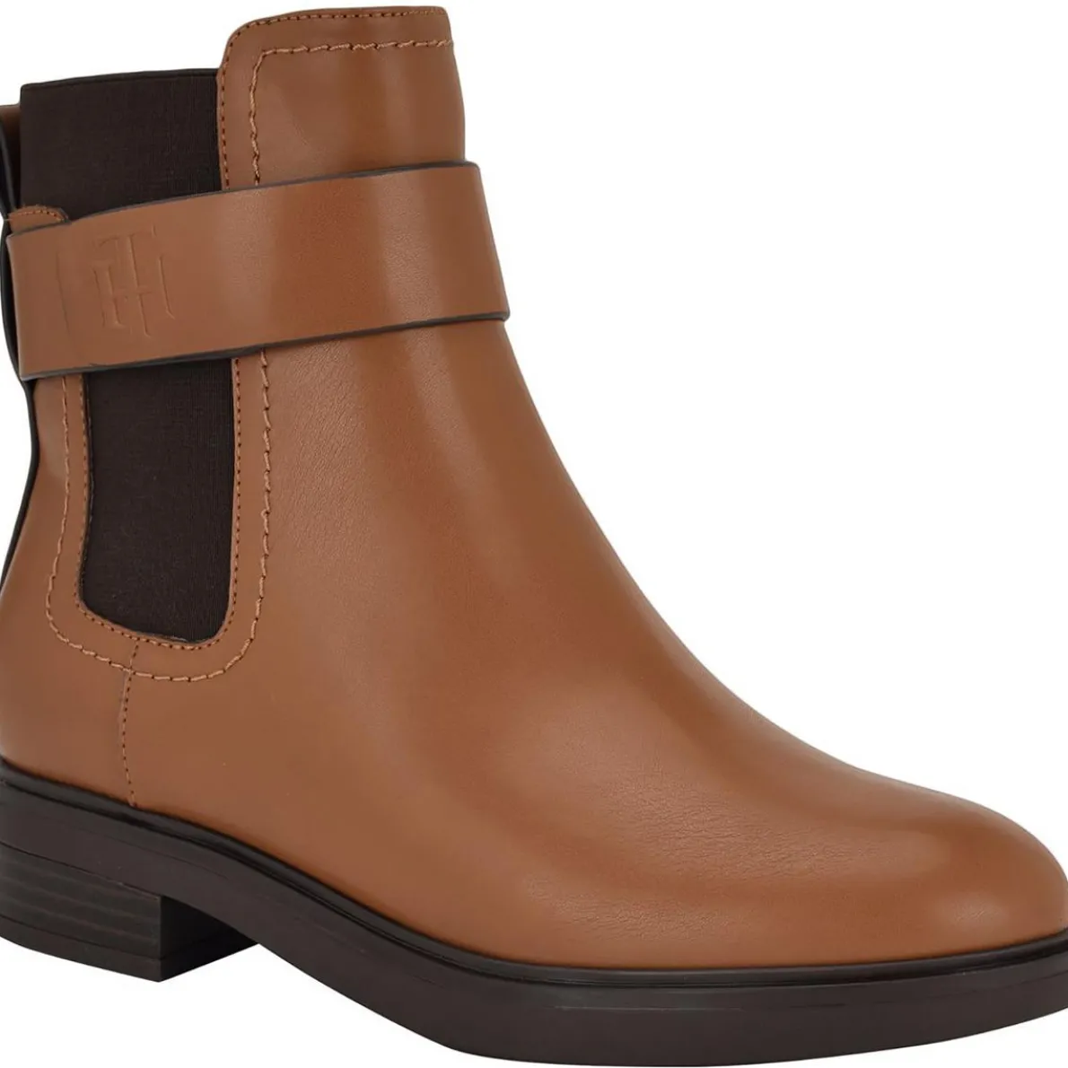 Zipper Faux Leather Chelsea Boots