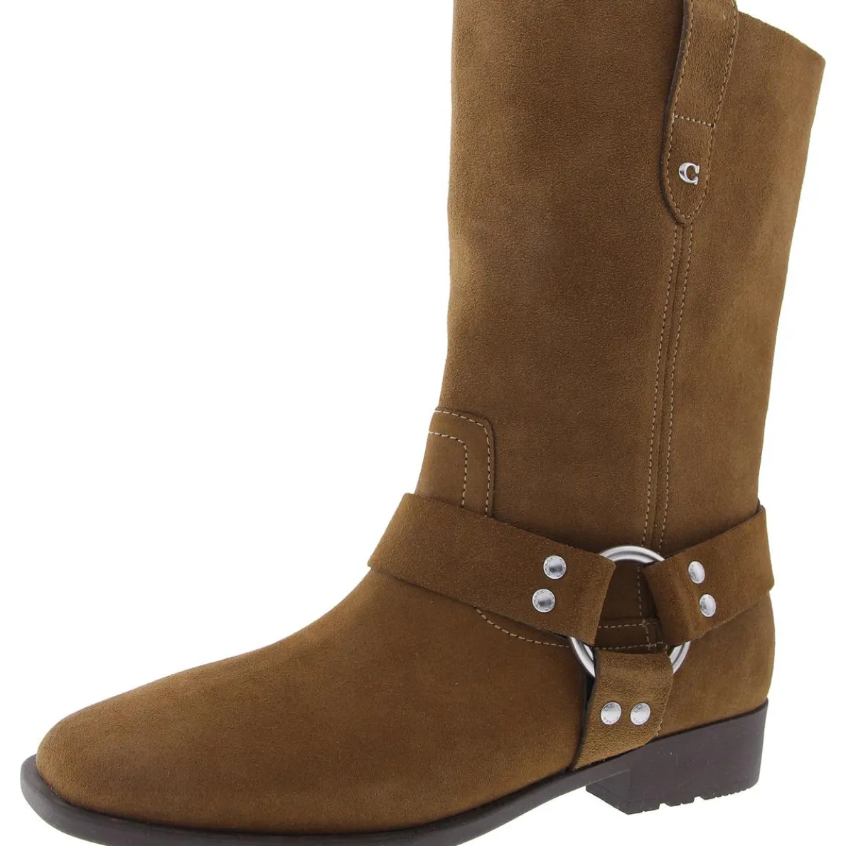 TARA Belted Suede Mid-Calf Boots