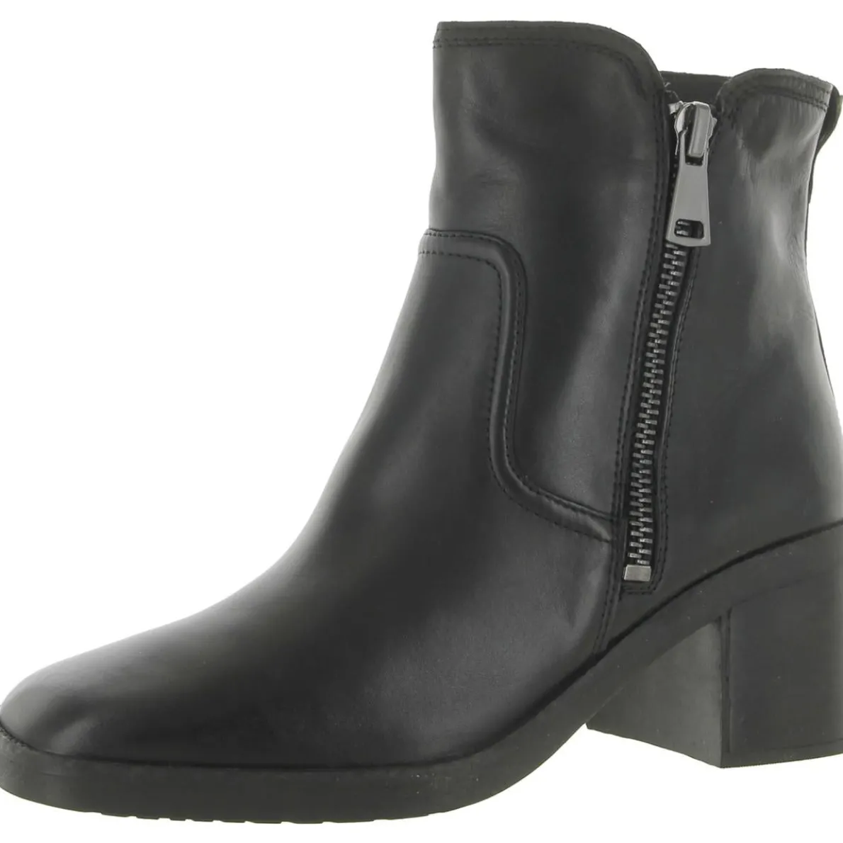 Emmy Leather Square Toe Ankle Boots