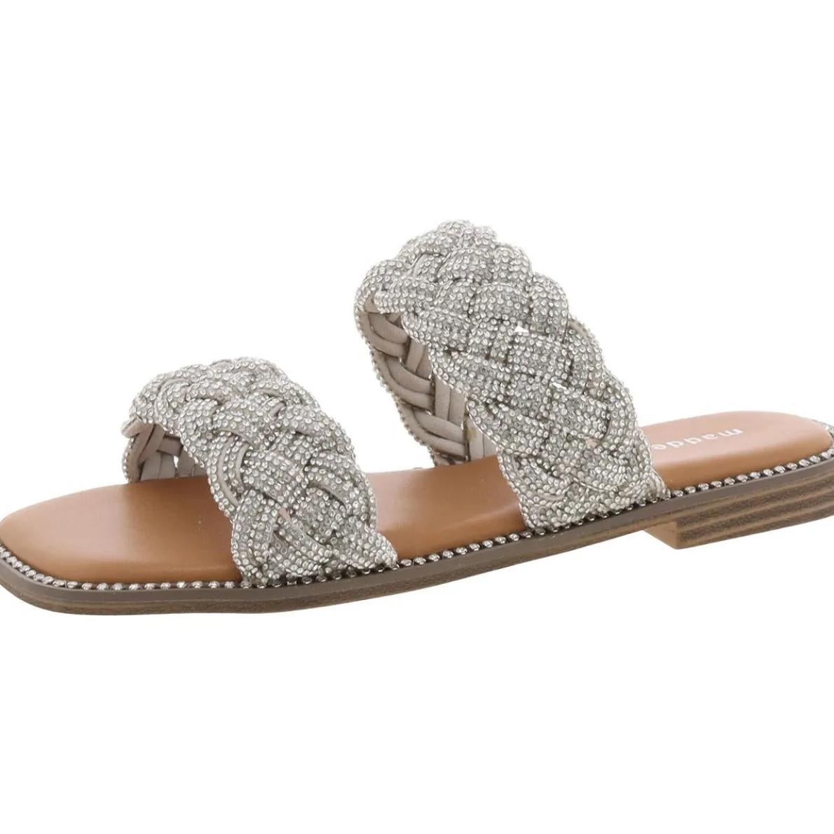 Piaaa Square Toe Chunky Strap Slide Sandals