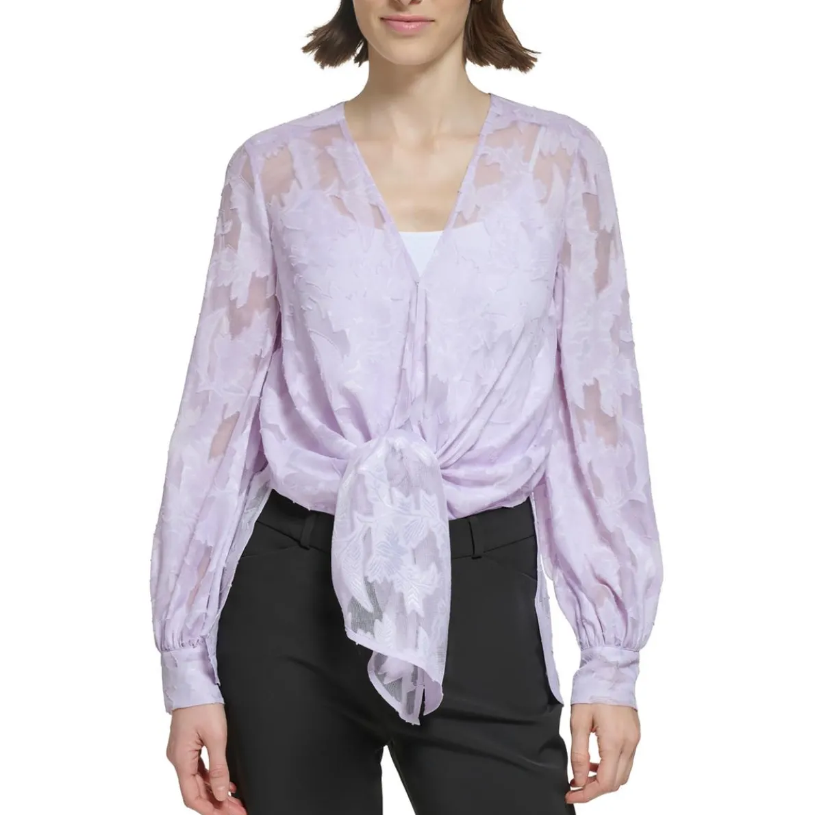 Burnout Floral Blouse