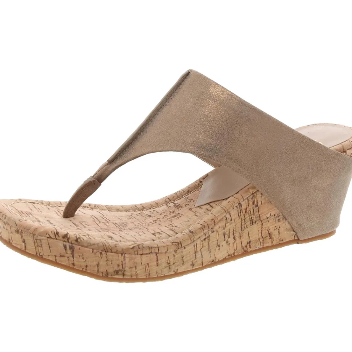 Metallic Wedge Sandals