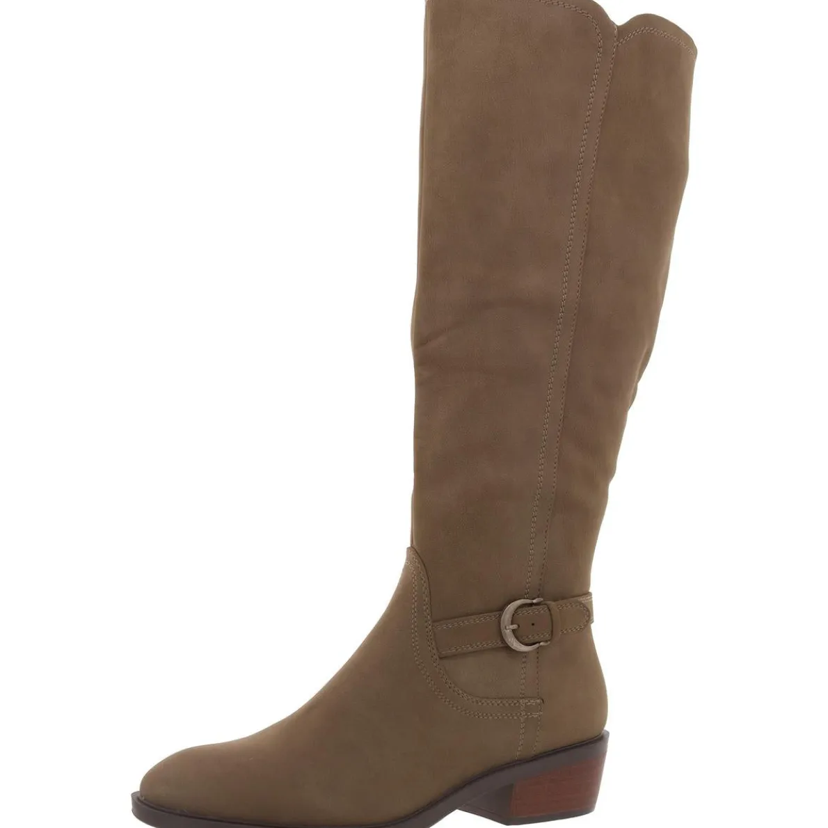 NENA Buckle Leather Knee-High Boots