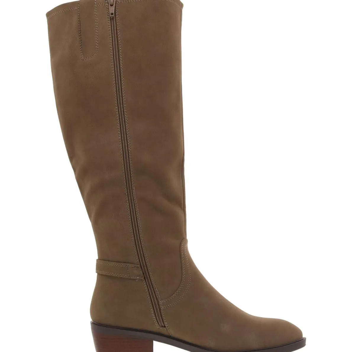 NENA Buckle Leather Knee-High Boots