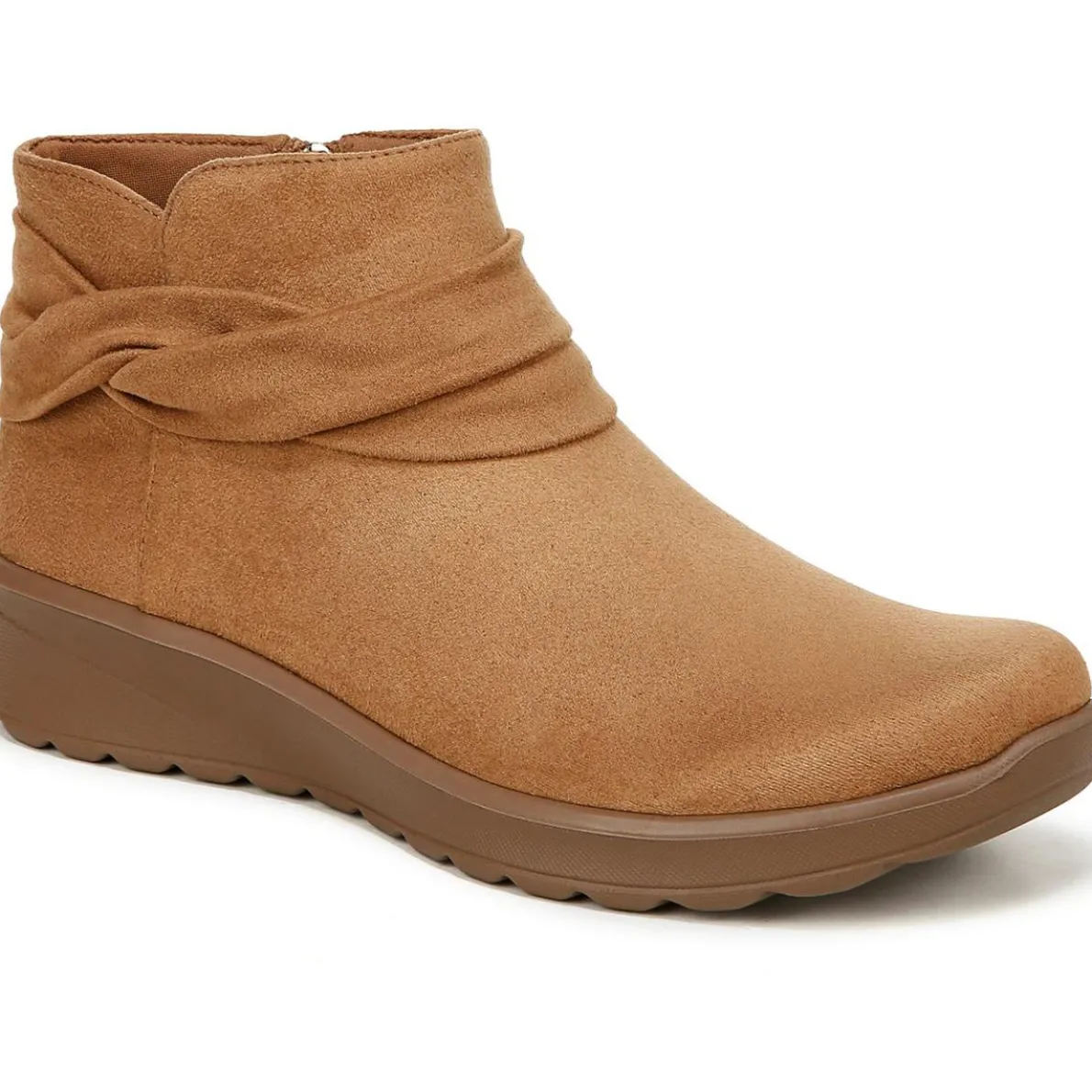 Gemma Faux Suede Zip Up Ankle Boots