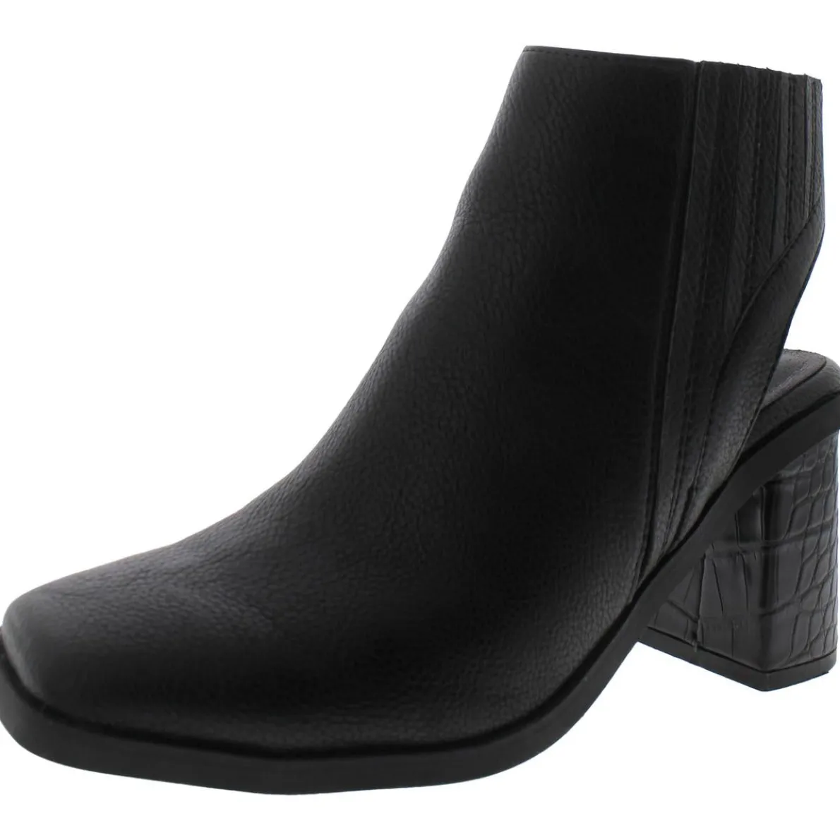 Millar Faux Leather Square Toe Booties