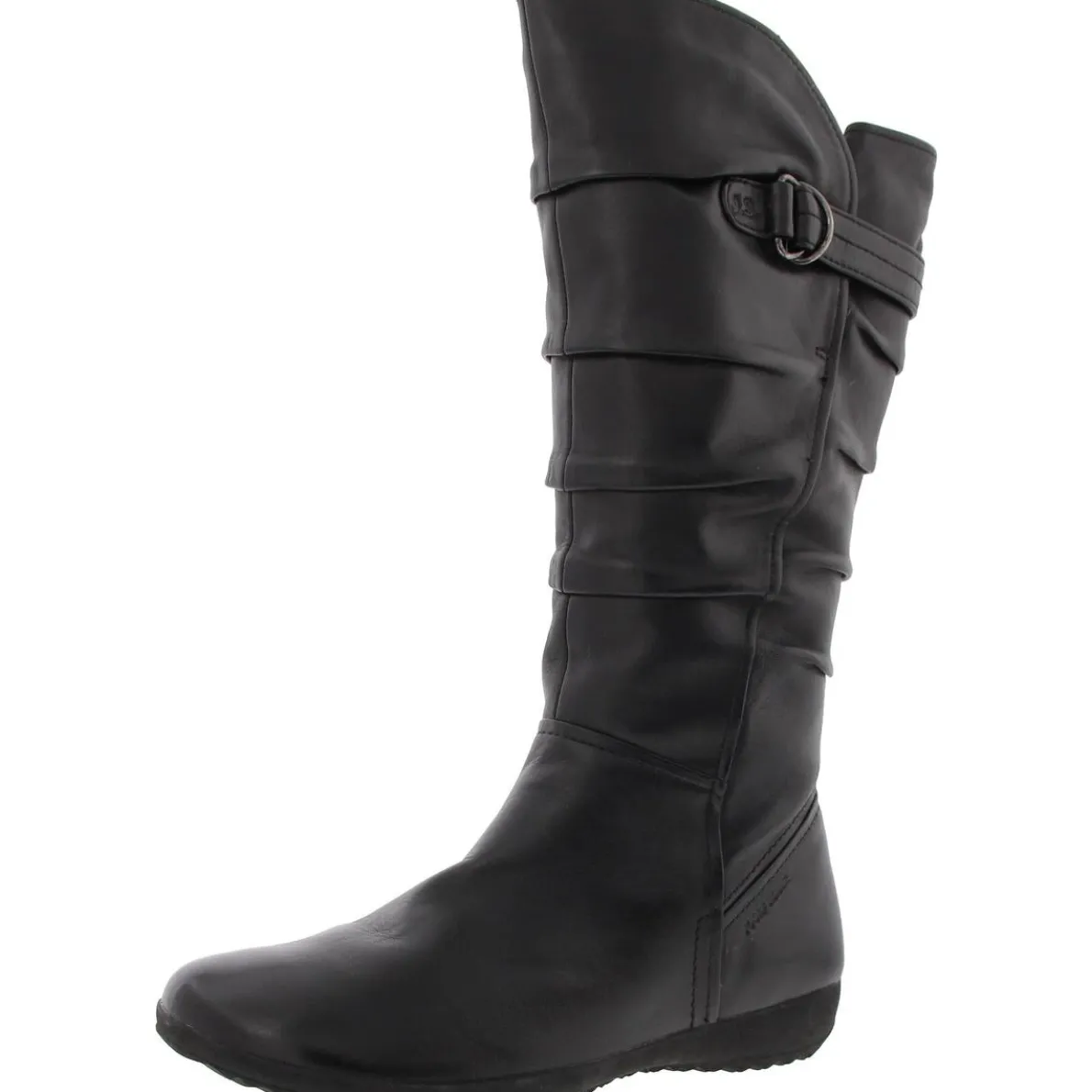 Faux Fur Lined Leather Mid-Calf Boots