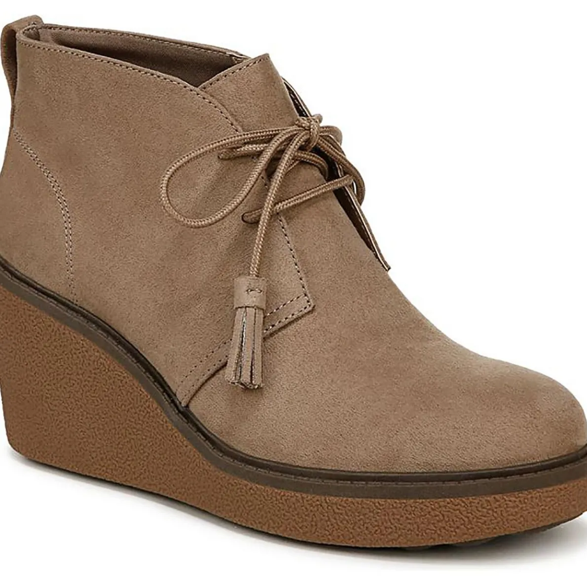 Aurora Faux Suede Ankle Wedge Boots