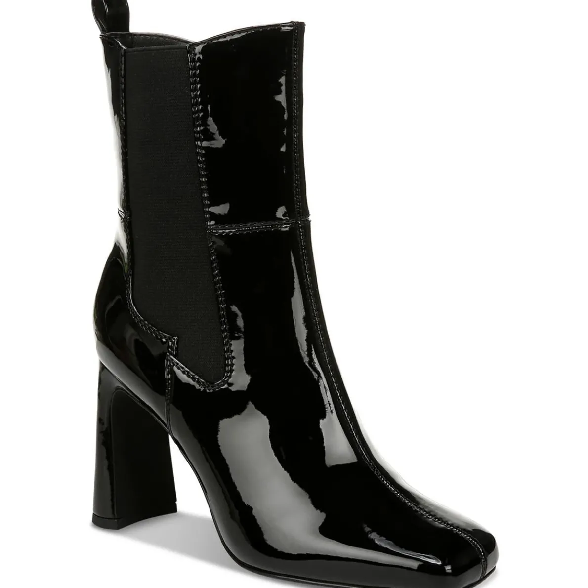 ELLE Block Heel Leather Mid-Calf Boots