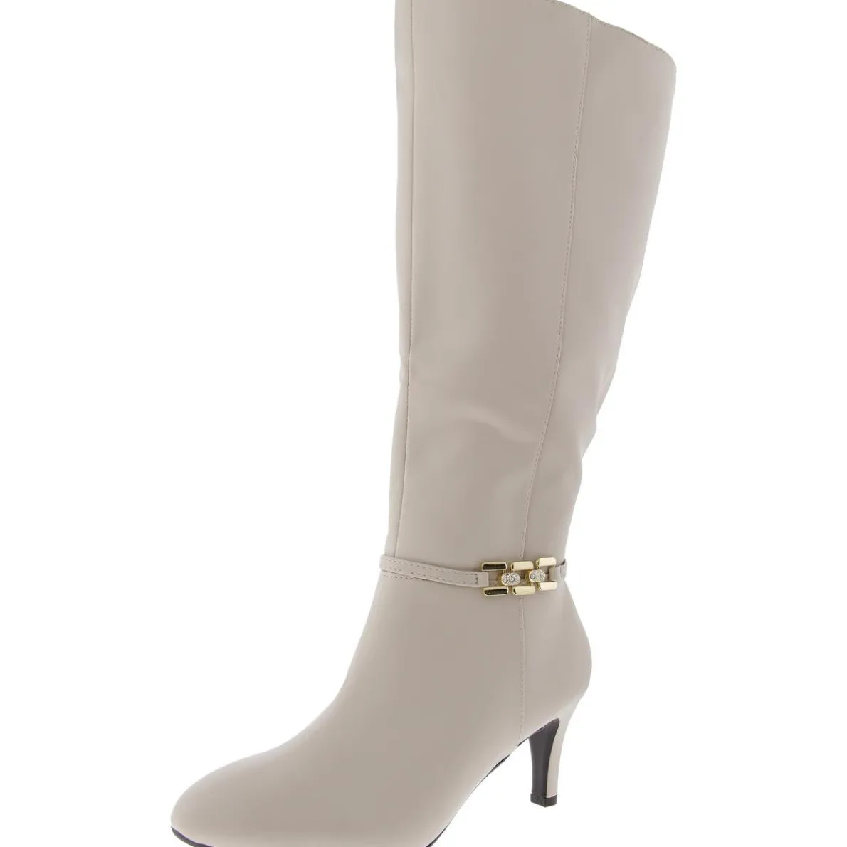 Hanlee Zipper Faux Leather Knee-High Boots