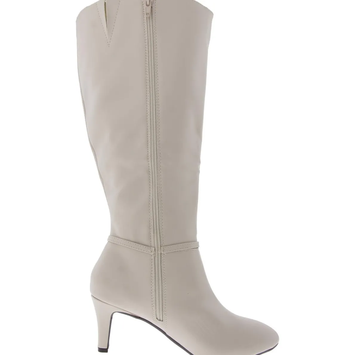 Hanlee Zipper Faux Leather Knee-High Boots