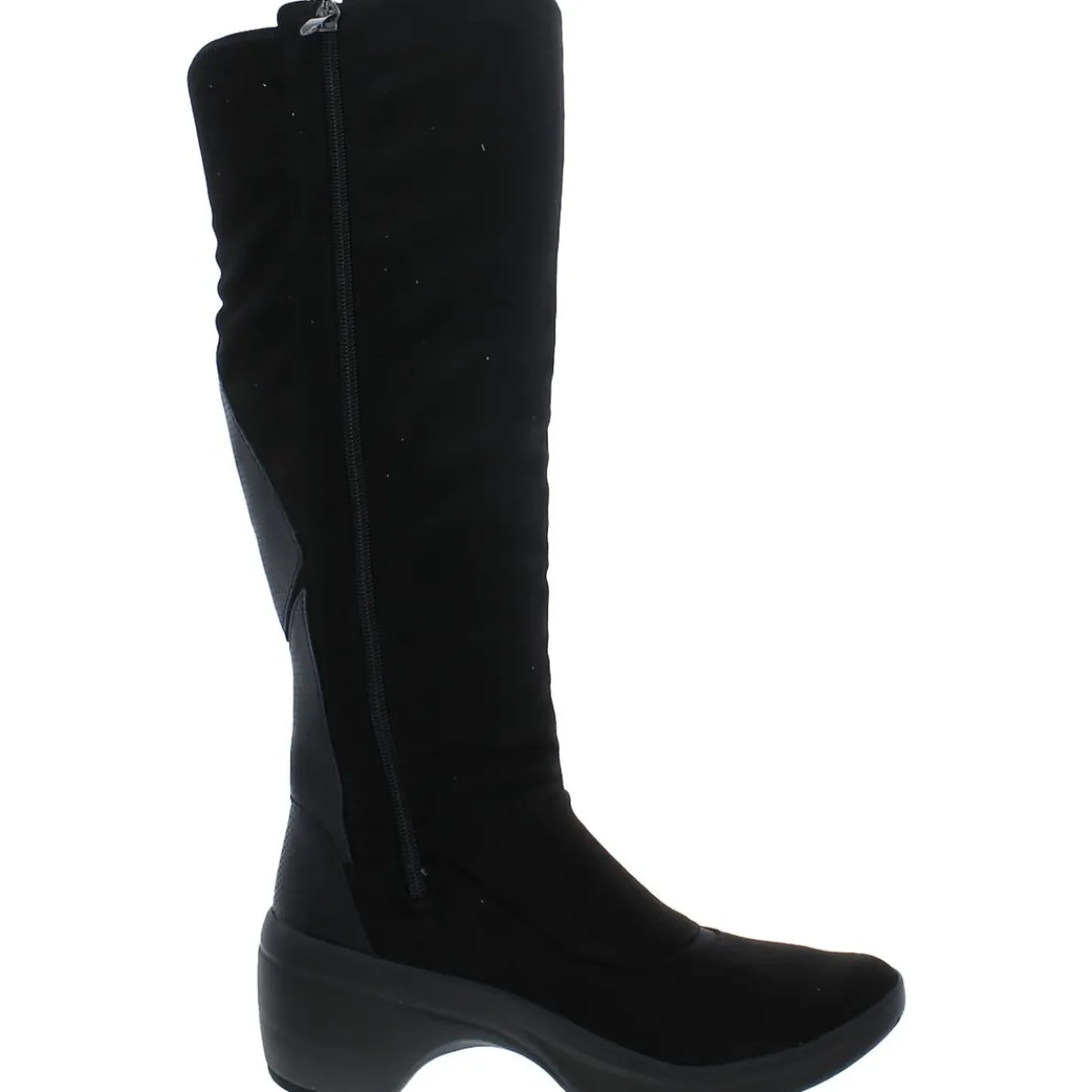 Whish List Faux Suede Block Heel Knee-High Boots