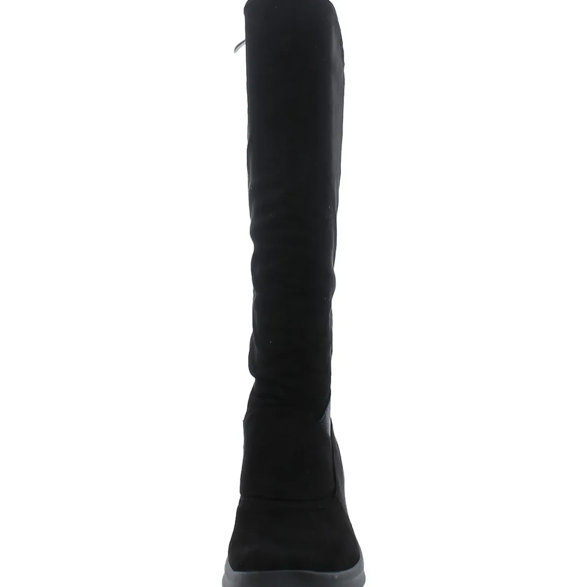 Whish List Faux Suede Block Heel Knee-High Boots