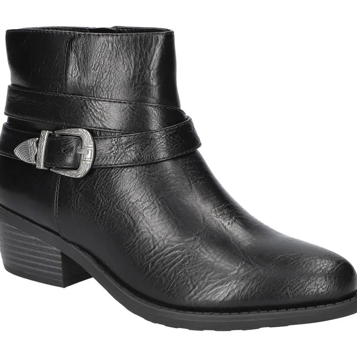 Skyler Zipper Faux Leather Booties