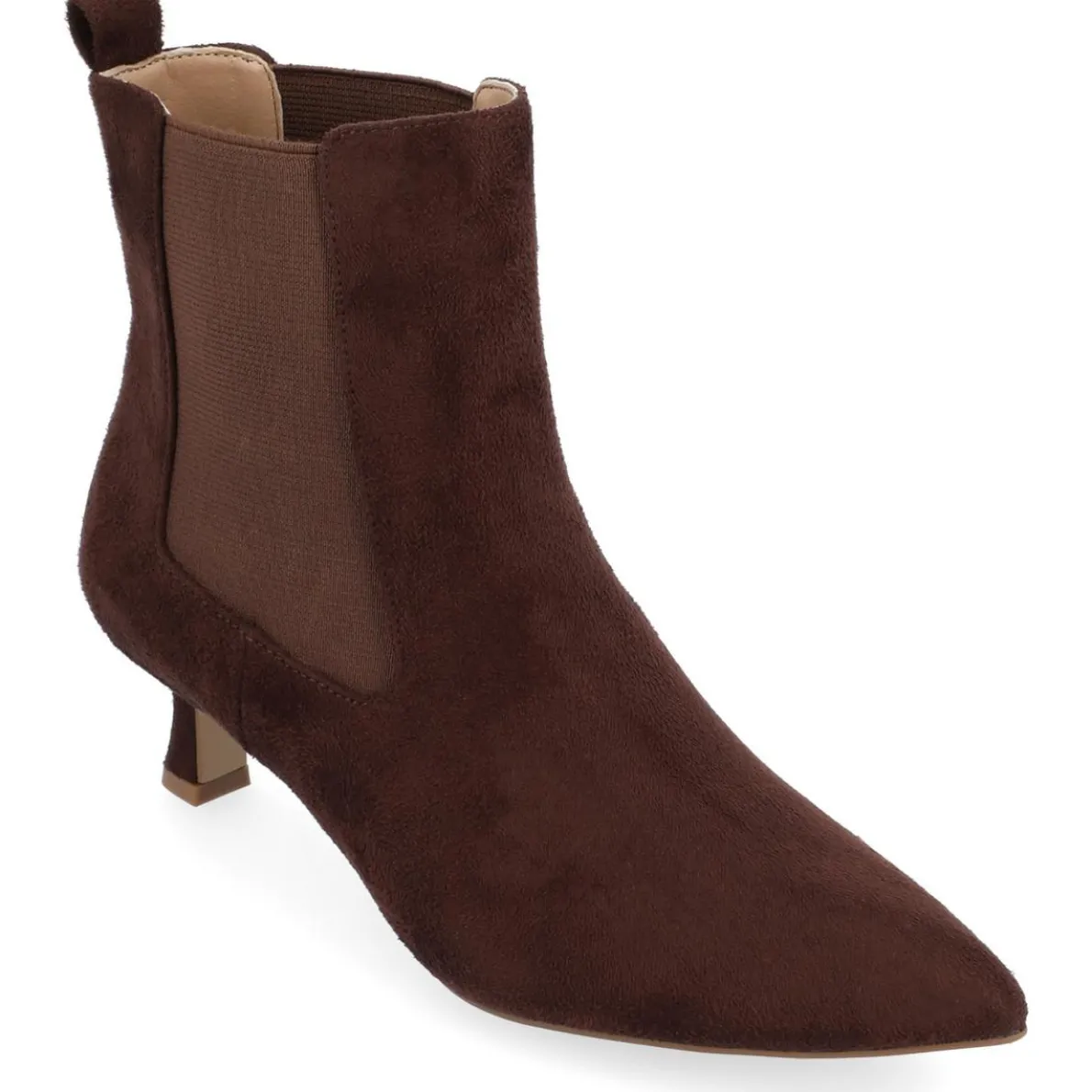 Tenlee Pointed Toe Kitten Heel Ankle Boots