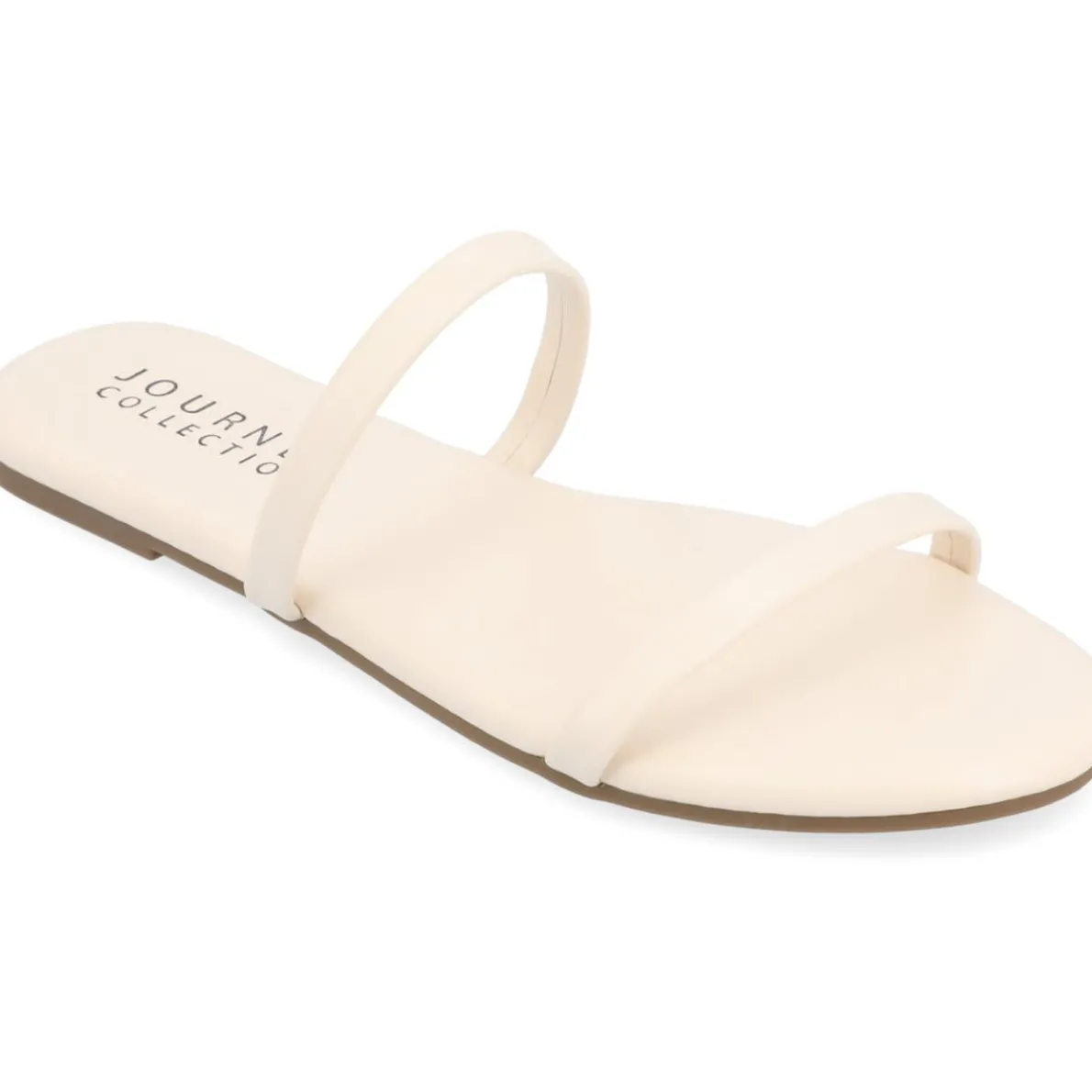 Adyrae Faux Leather Slip On Slide Sandals