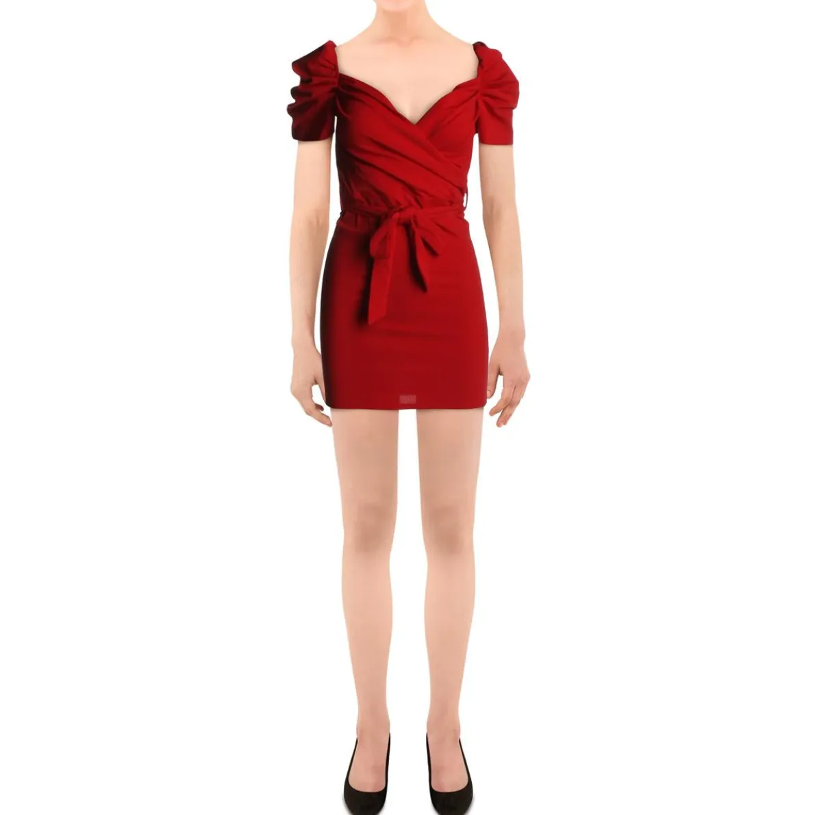 Short Puff Sleeve Cocktail Dress