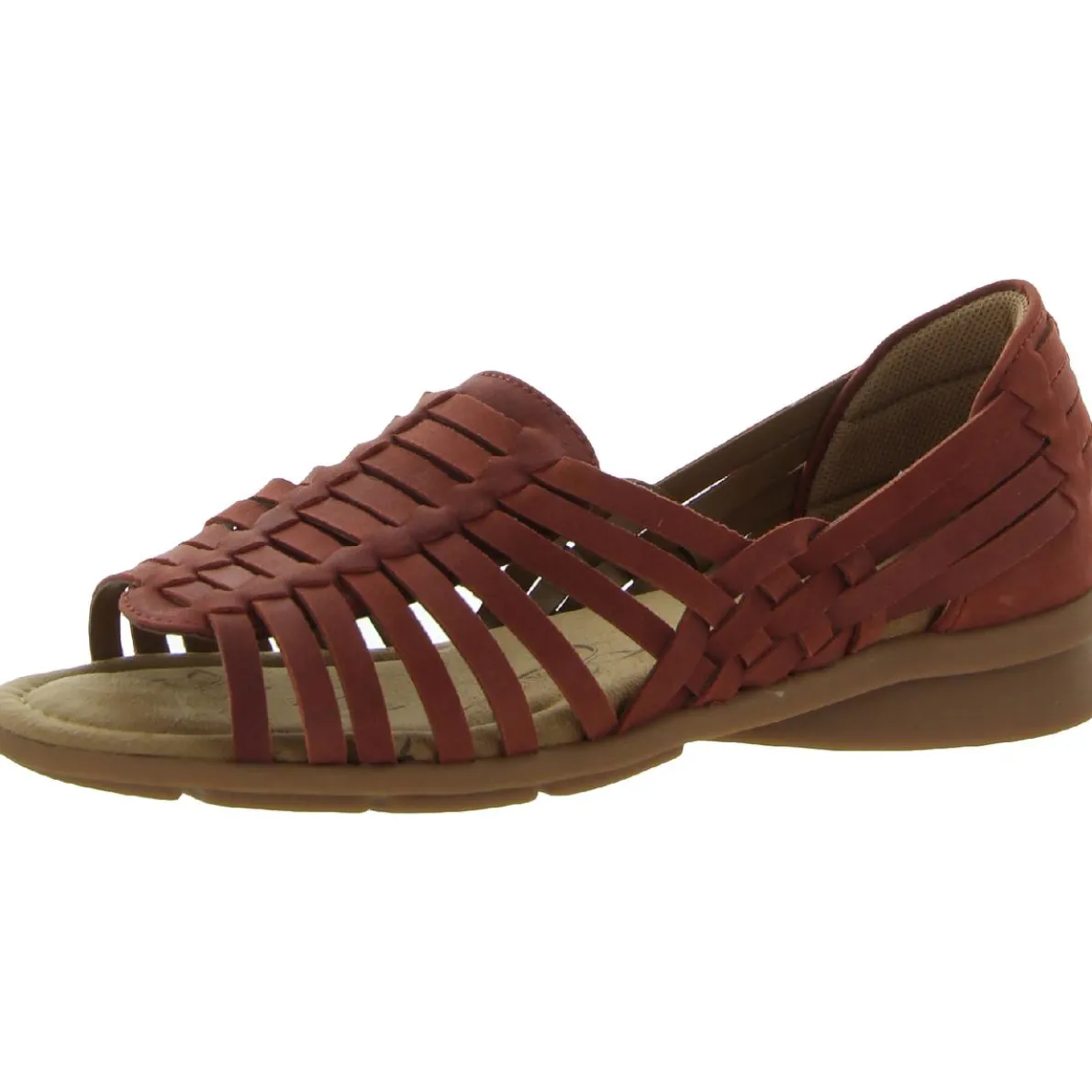 Leather Memory Foam Huarache Sandals