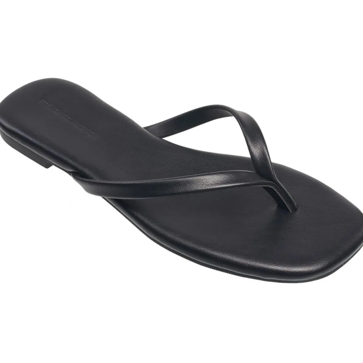 Faux Leather Thong Flip-Flops