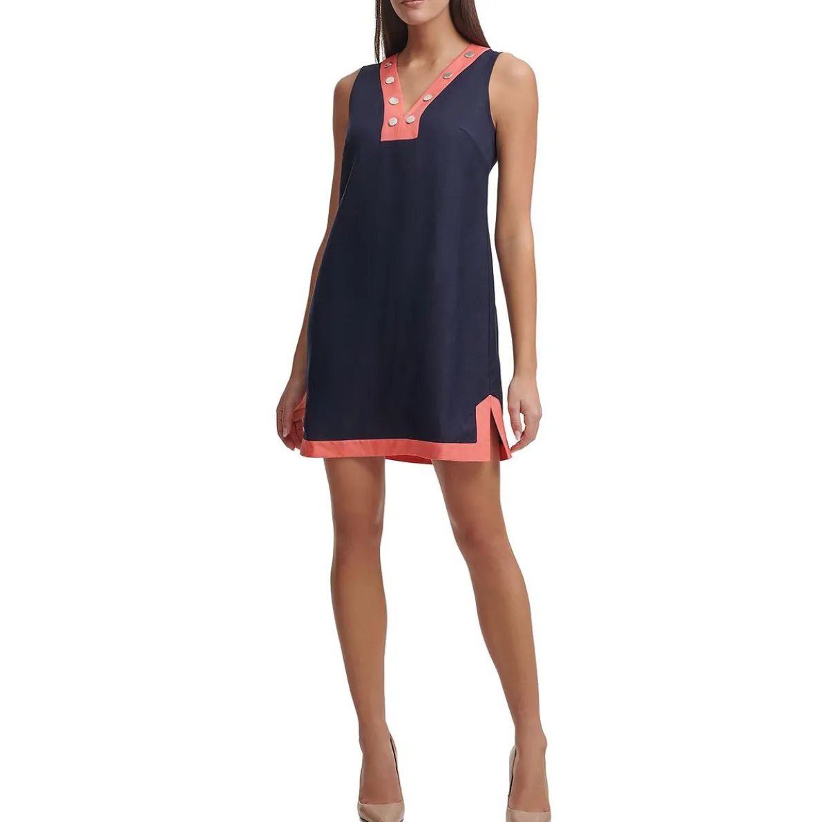 Petites Colorblock Mini Shift Dress