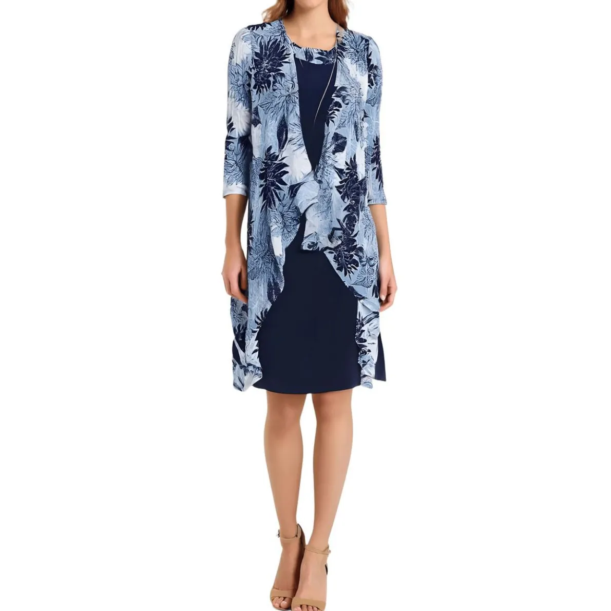 2 PC Set Pleated Shift Dress